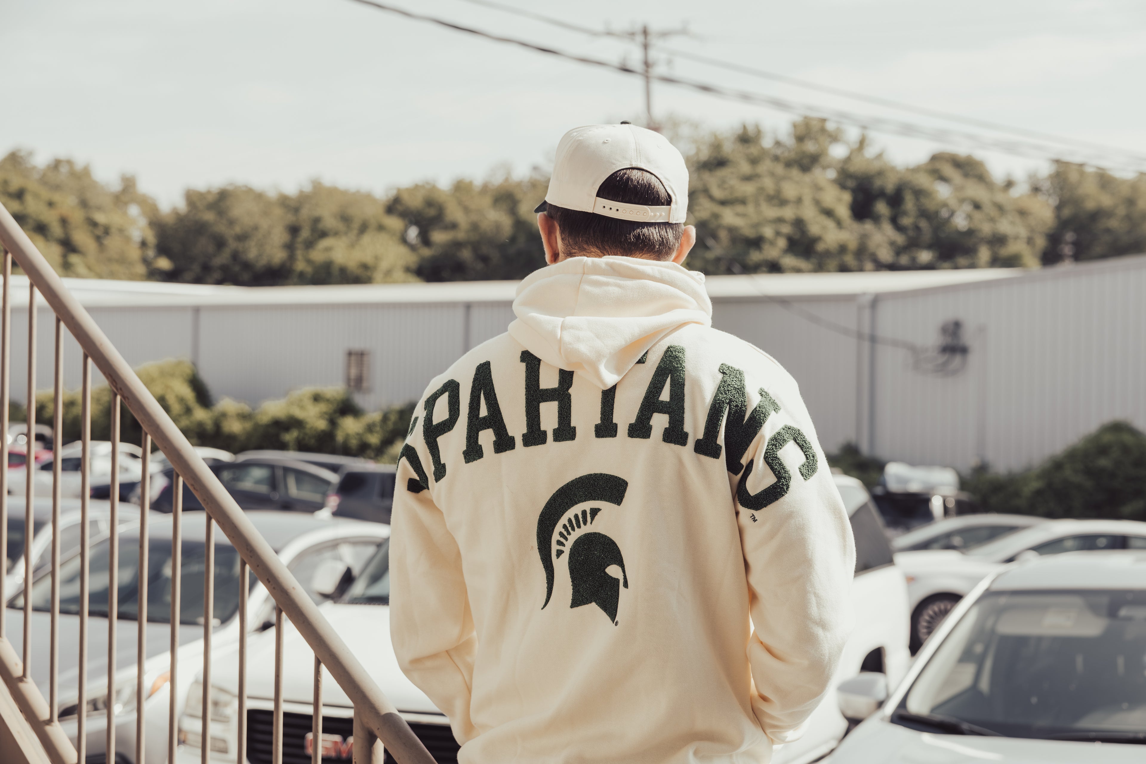 Sudadera con capucha de chenilla de los Spartans de Michigan State