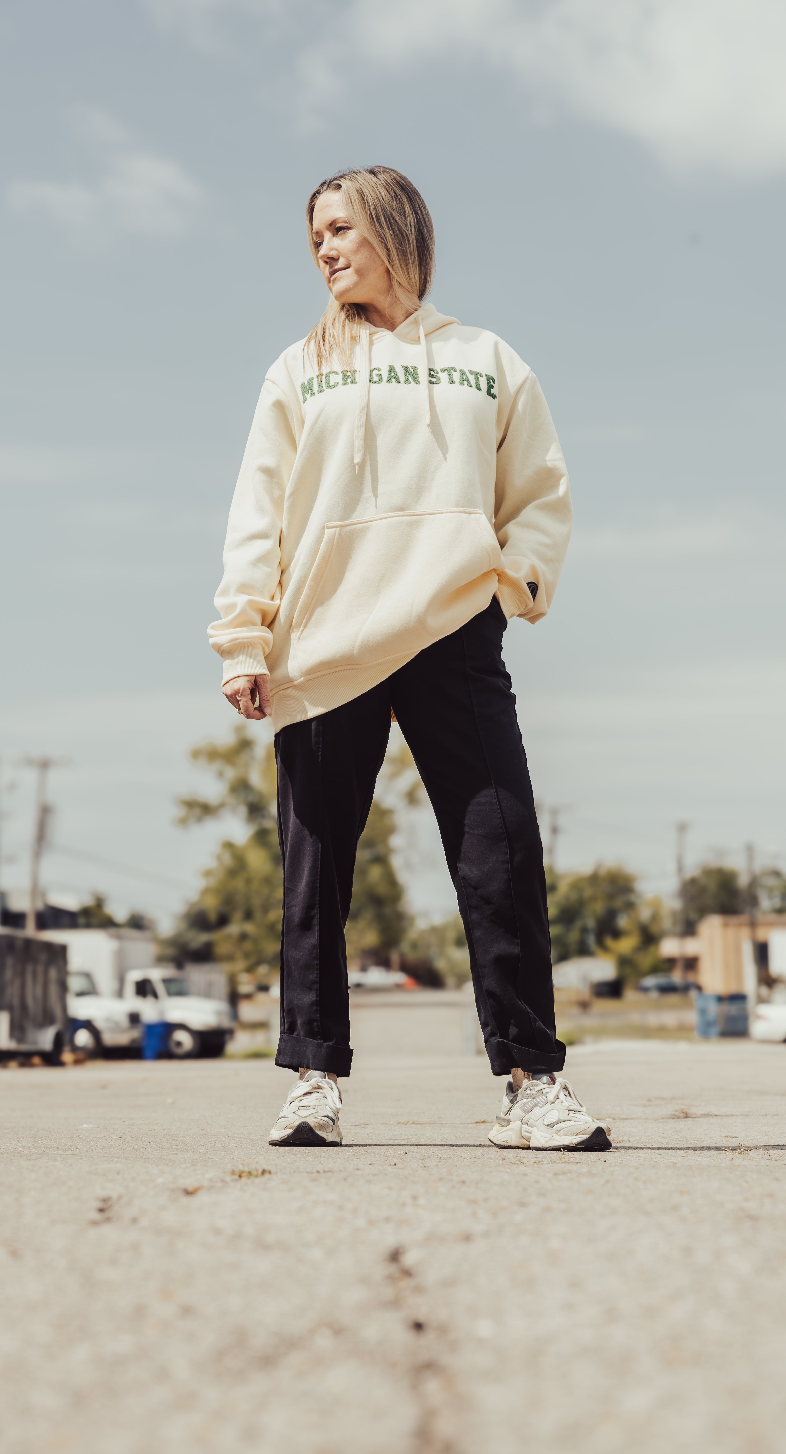 Sudadera con capucha de chenilla de los Spartans de Michigan State