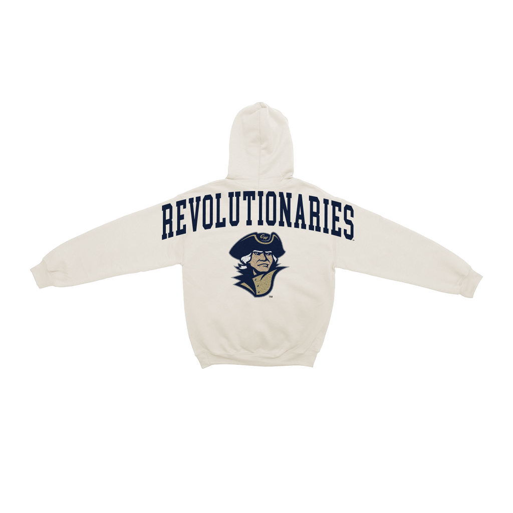 George Washington Revolutionaries Bone Chenille Pullover Hoodie