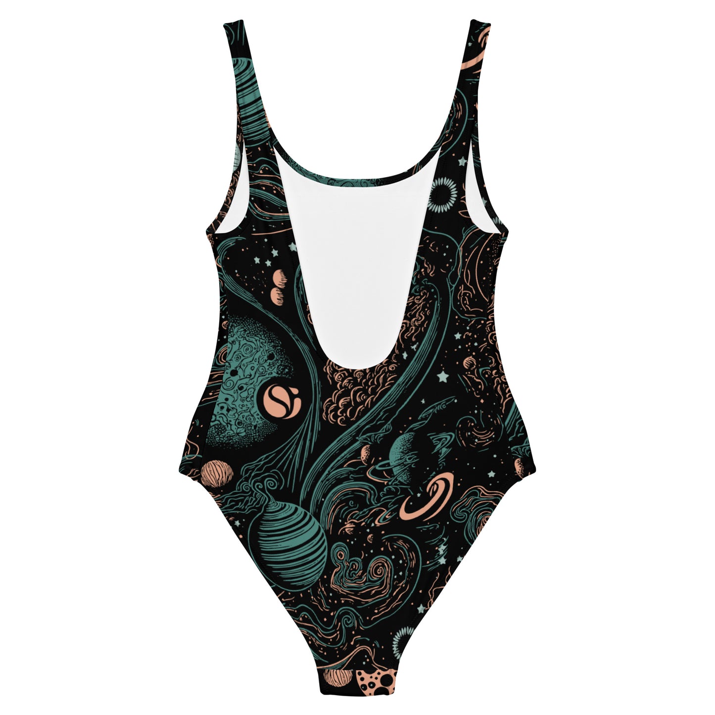 Space Mag Black One-Piece Swimsuit