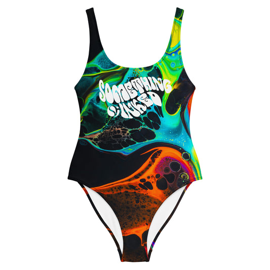 Ink Spill One-Piece Swimsuit