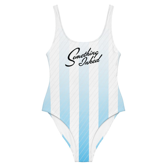 Vintage Blue One-Piece Swimsuit