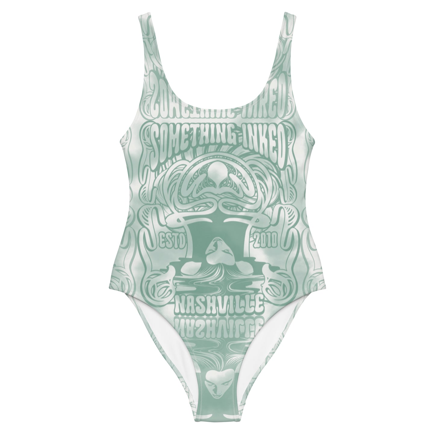 60s Poster Mint One-Piece Swimsuit