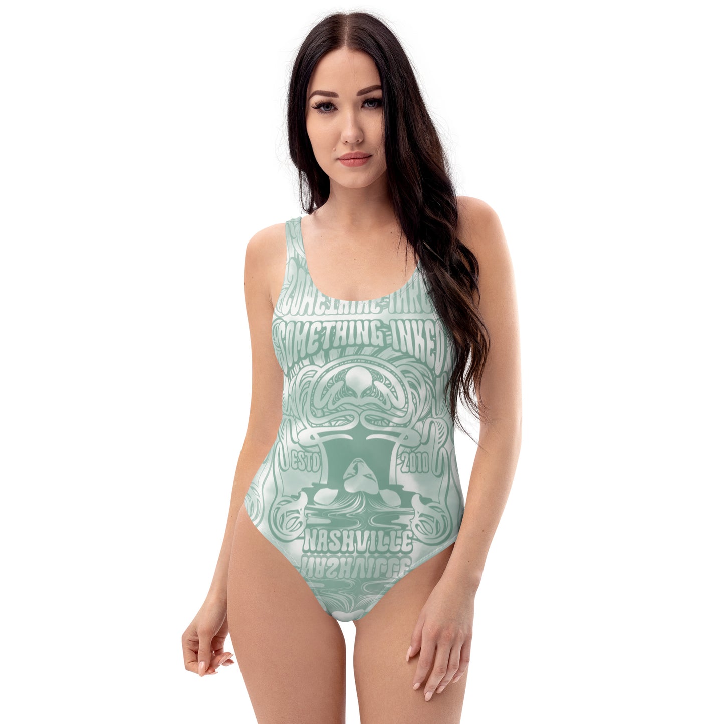 60s Poster Mint One-Piece Swimsuit