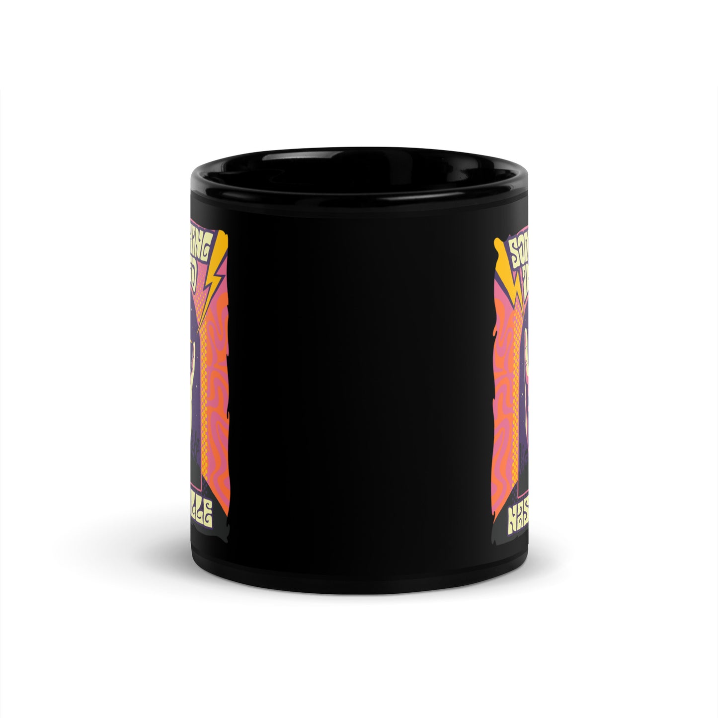 Psychedelic Black Glossy Mug