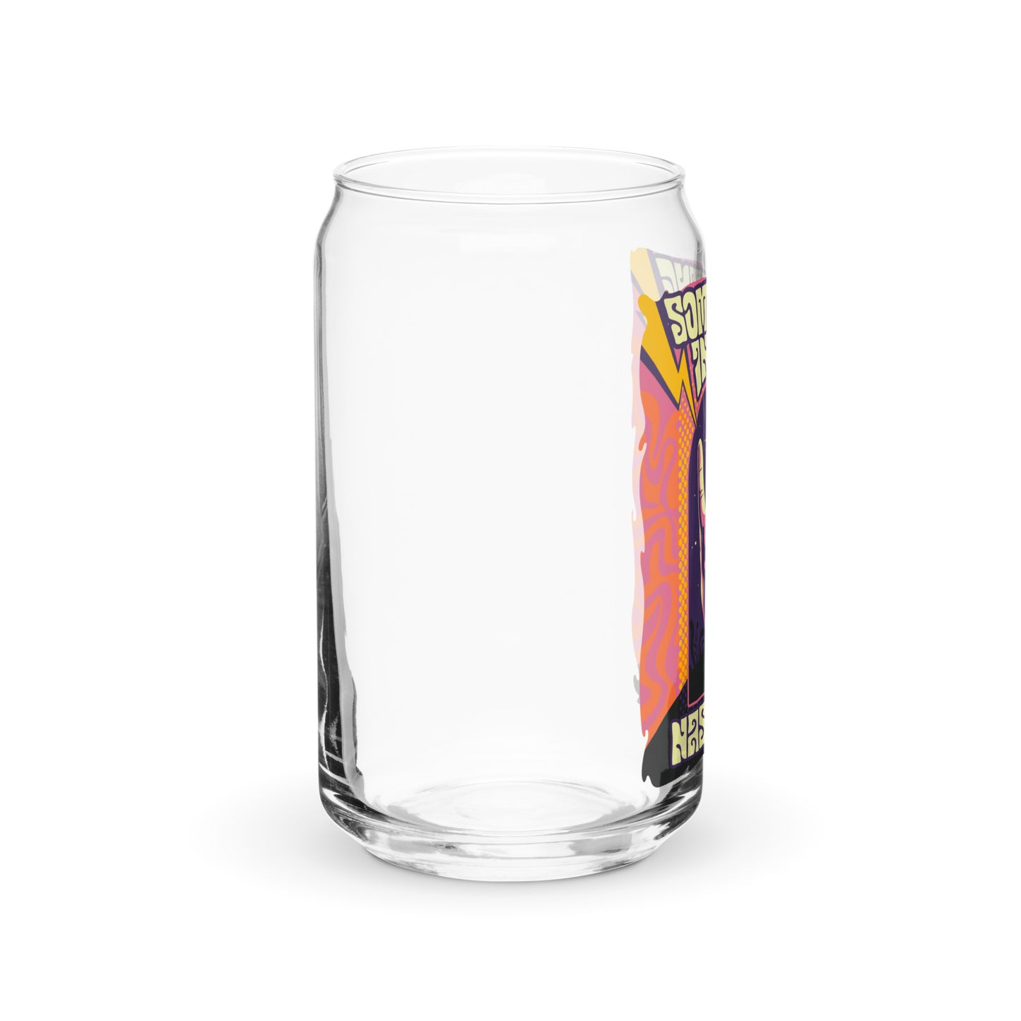 Psychedelic Can-Shaped Glass