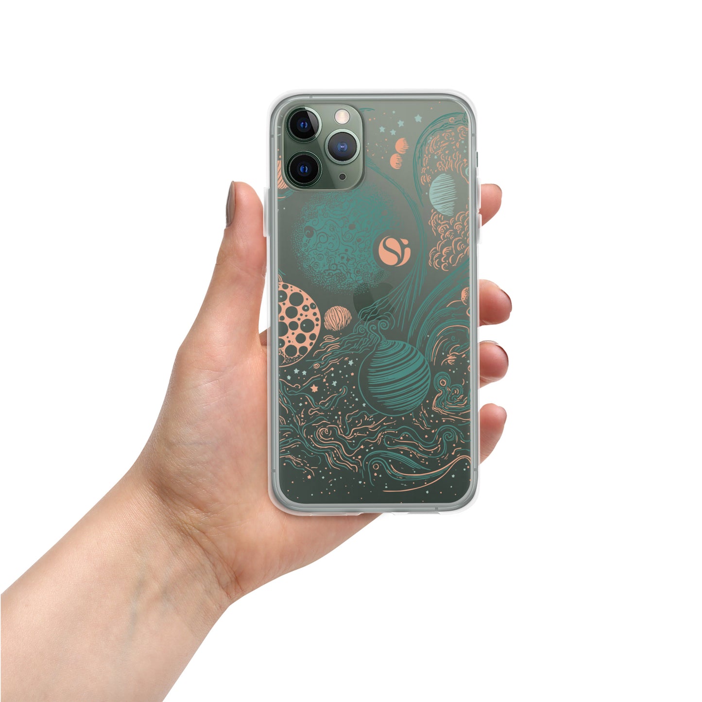 Space Mag Coral Clear Case for iPhone®