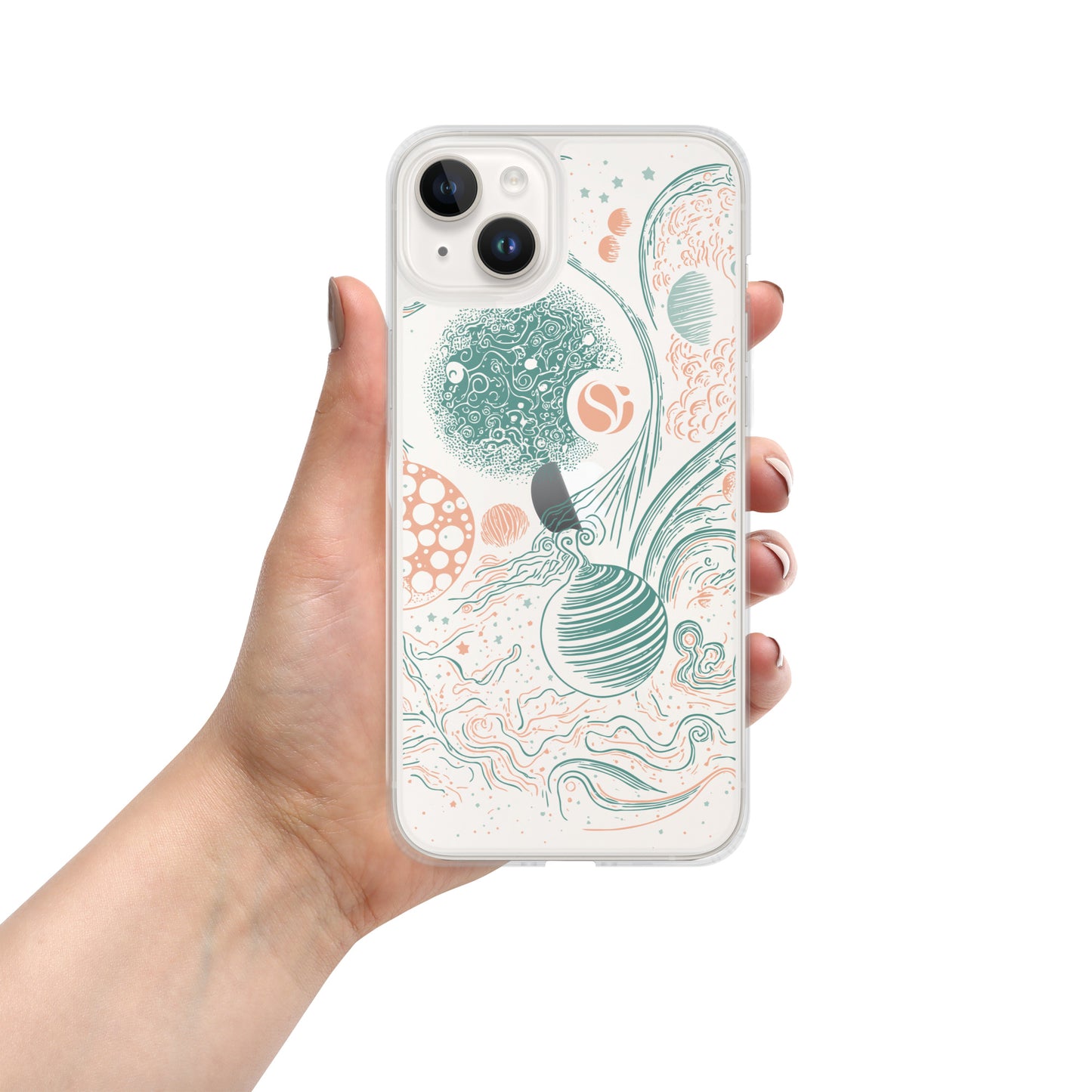 Space Mag Coral Clear Case for iPhone®