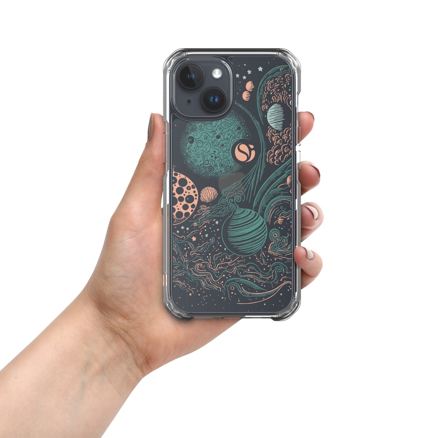 Space Mag Coral Clear Case for iPhone®