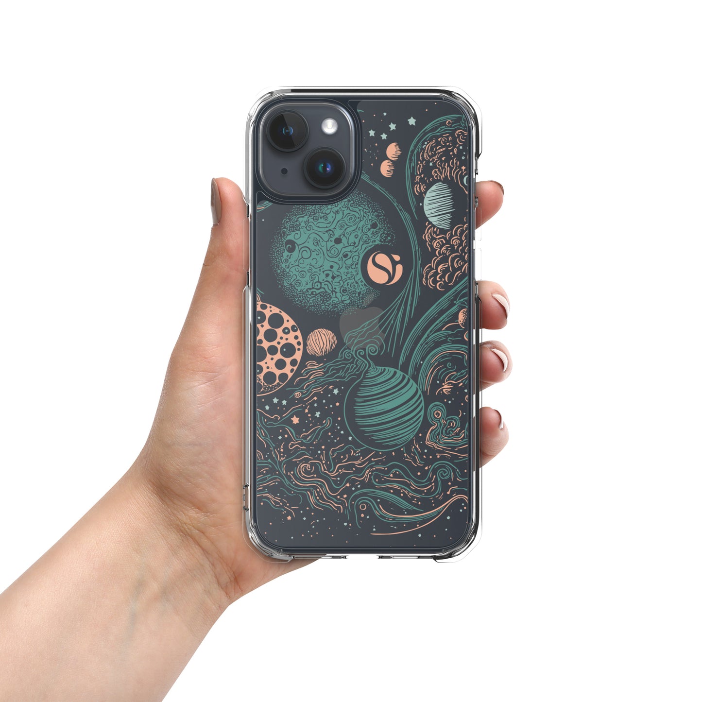 Space Mag Coral Clear Case for iPhone®