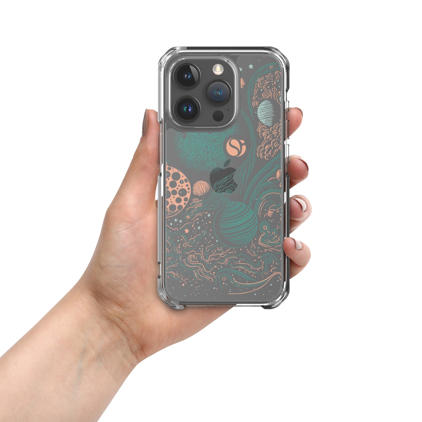 Space Mag Coral Clear Case for iPhone®