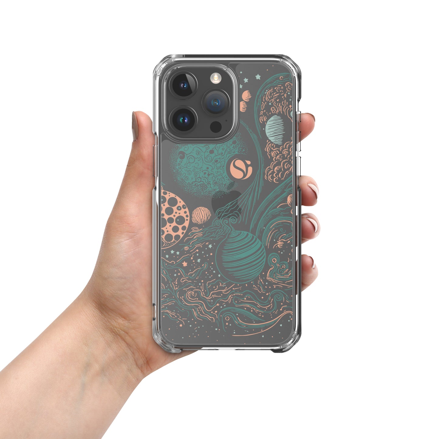 Space Mag Coral Clear Case for iPhone®