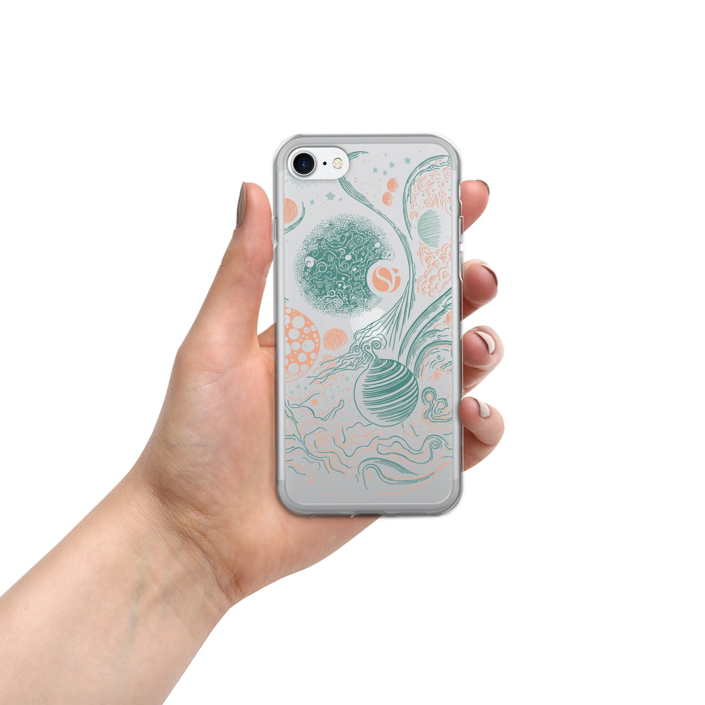 Space Mag Coral Clear Case for iPhone®