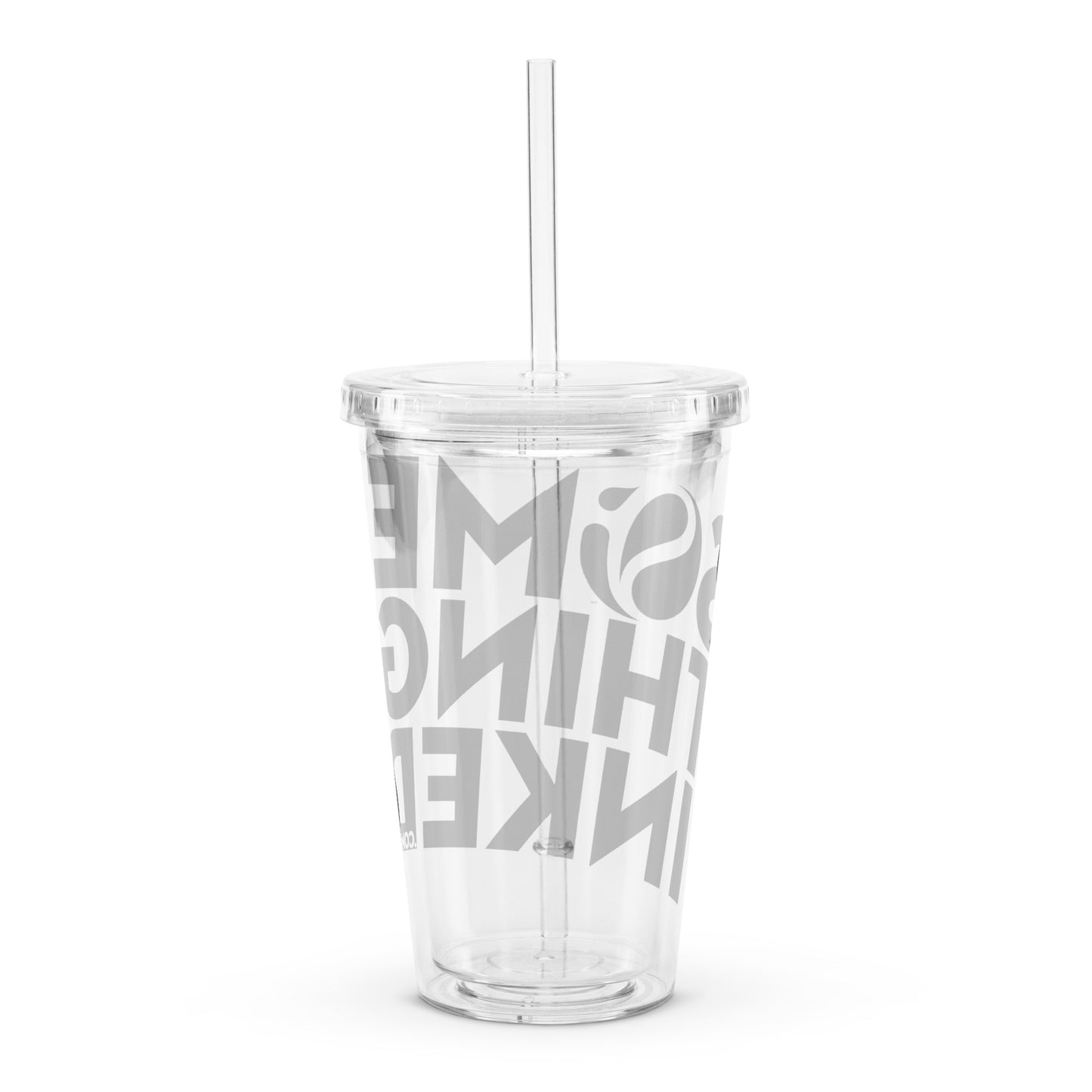 Something Inked Clear Plastic Tumbler