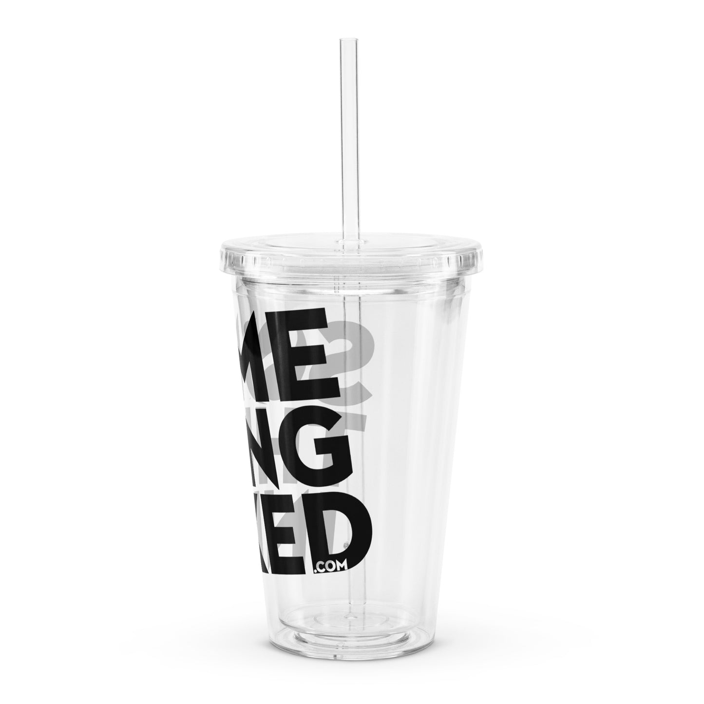 Something Inked Clear Plastic Tumbler