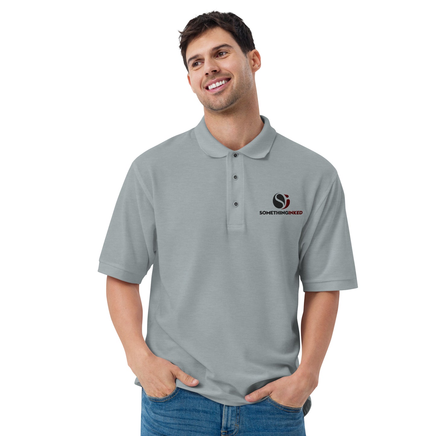 SI Embroidered Men's Premium Polo