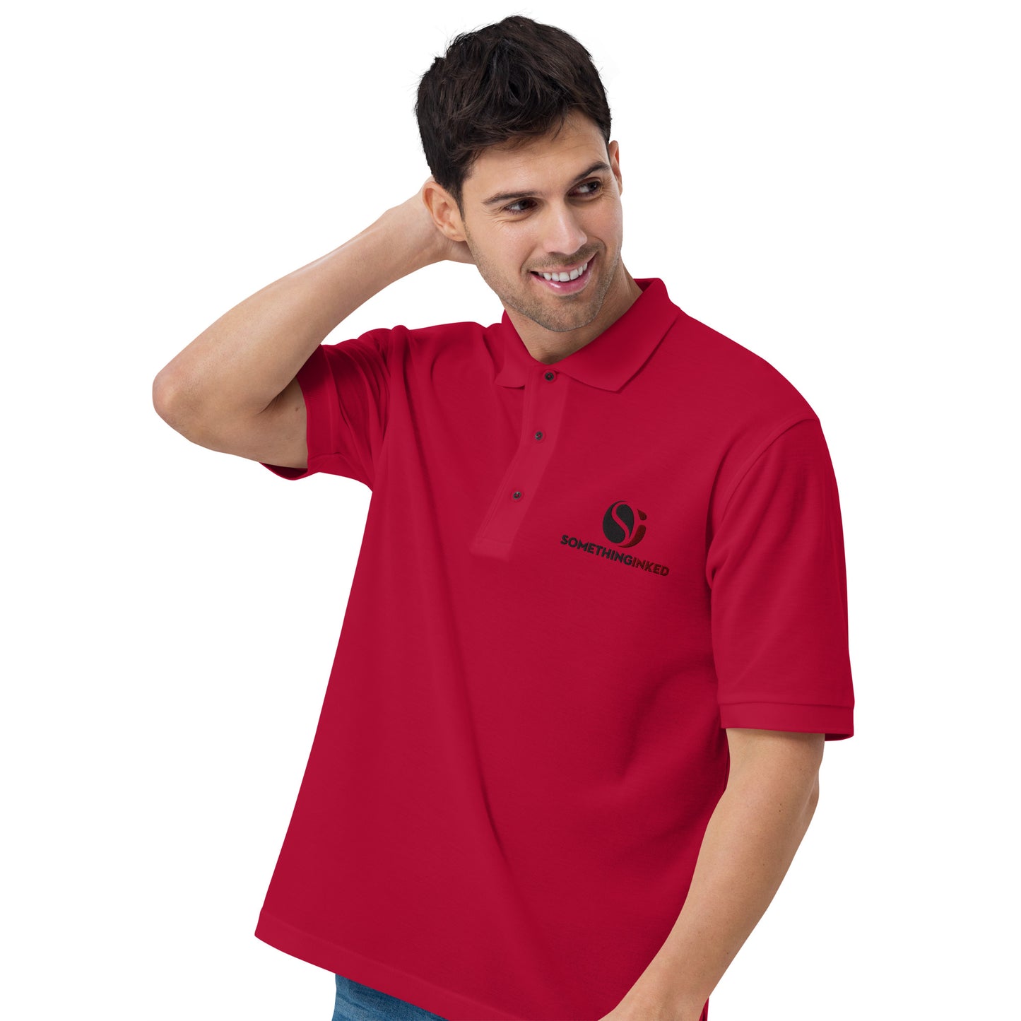 SI Embroidered Men's Premium Polo