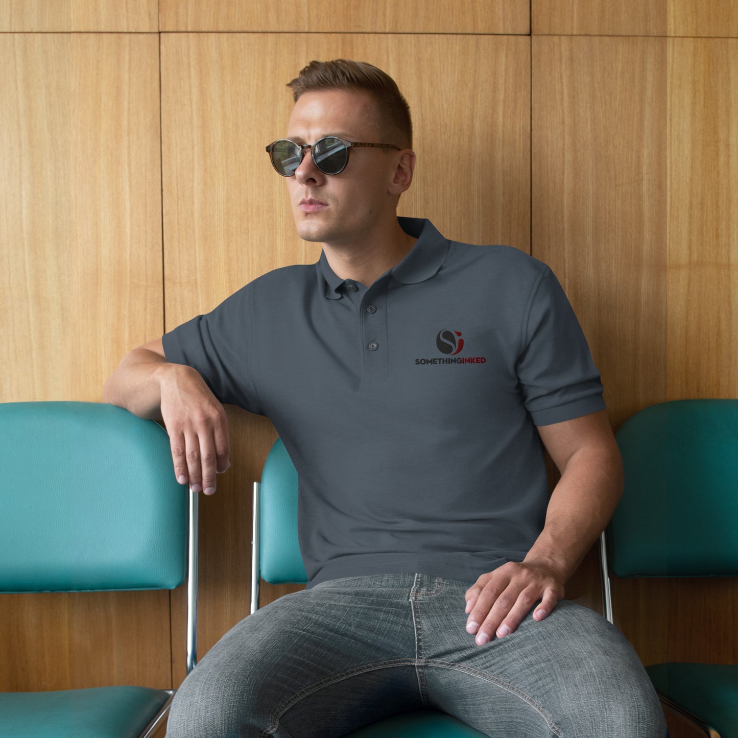 SI Embroidered Men's Premium Polo