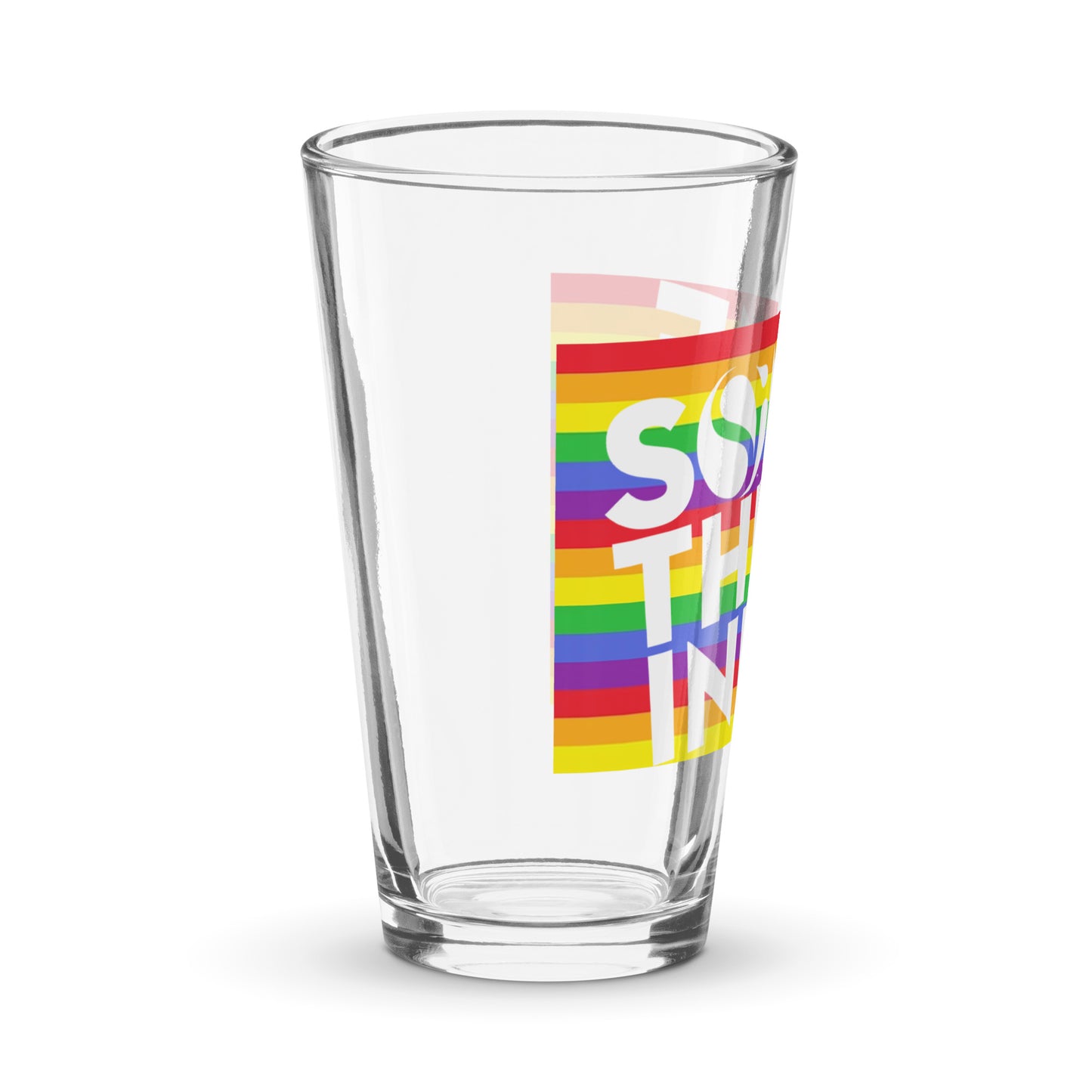 Rainbow Shaker Pint Glass