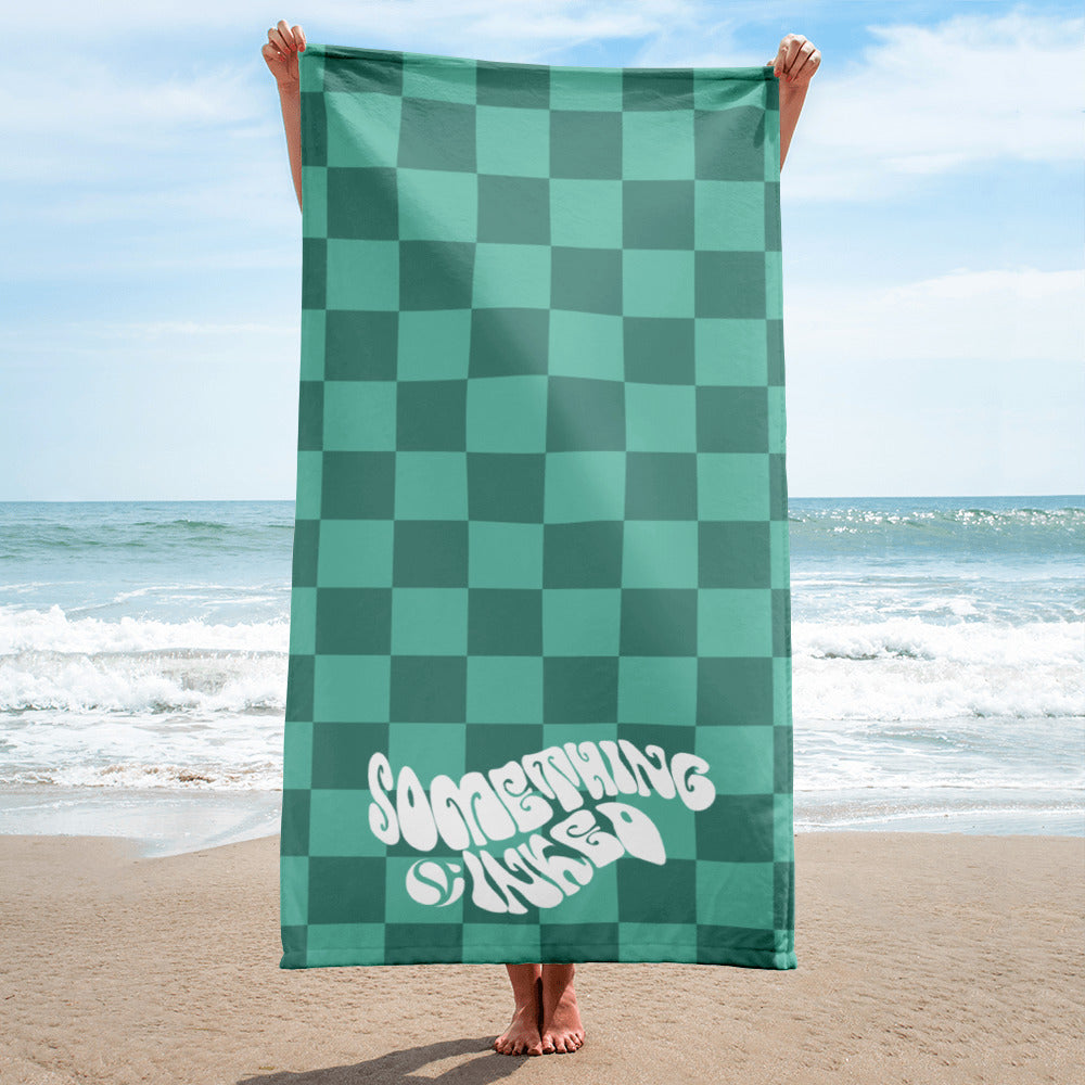 Green Checker Towel