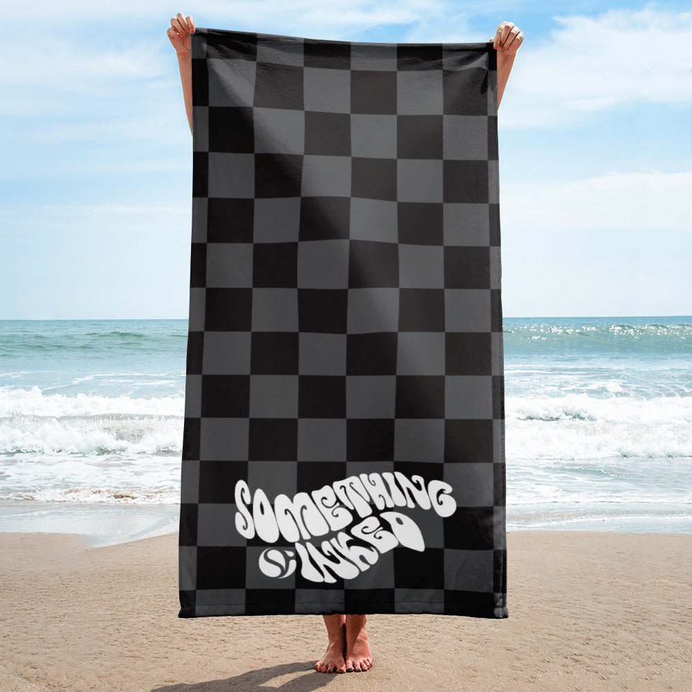 Black Checker Towel