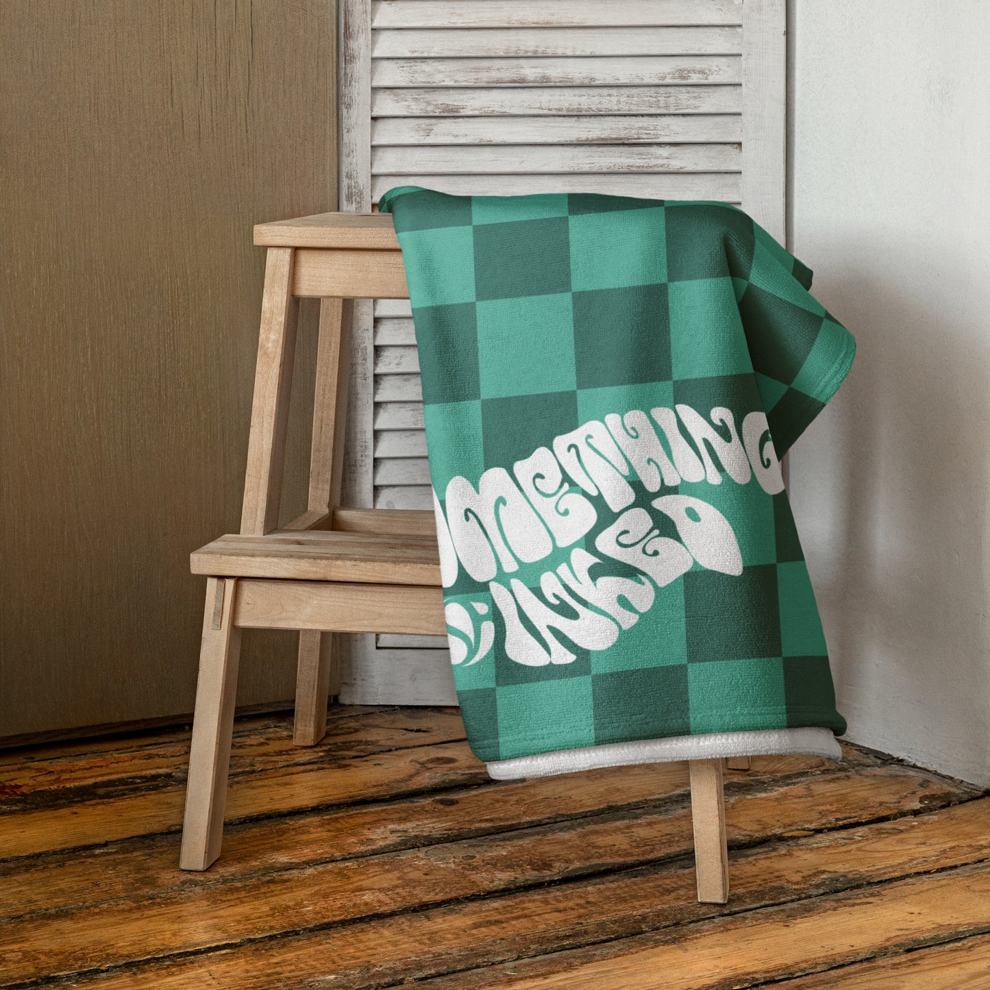 Green Checker Towel