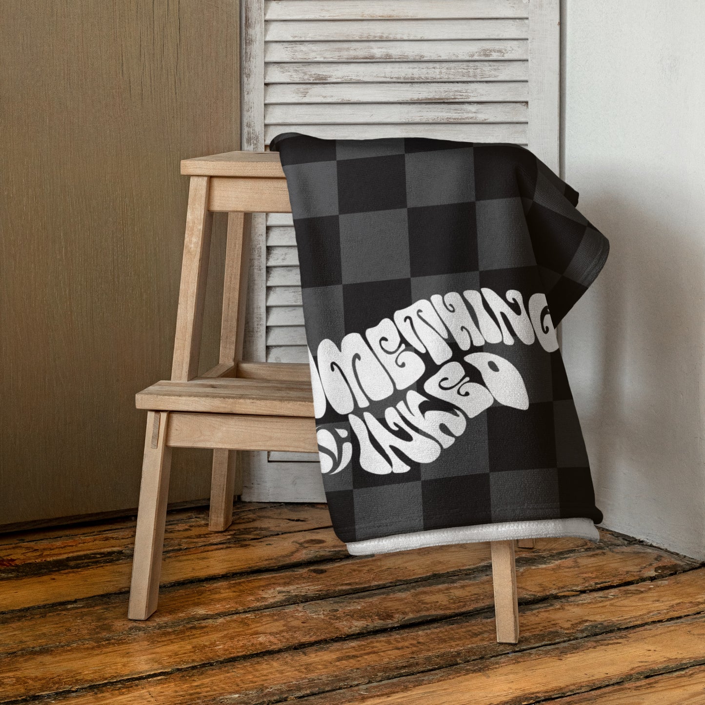 Black Checker Towel