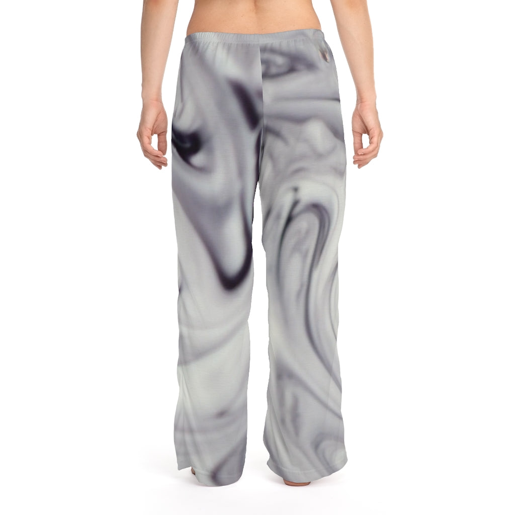 Ink Swirl Light Women's Pajama Pants (AOP)